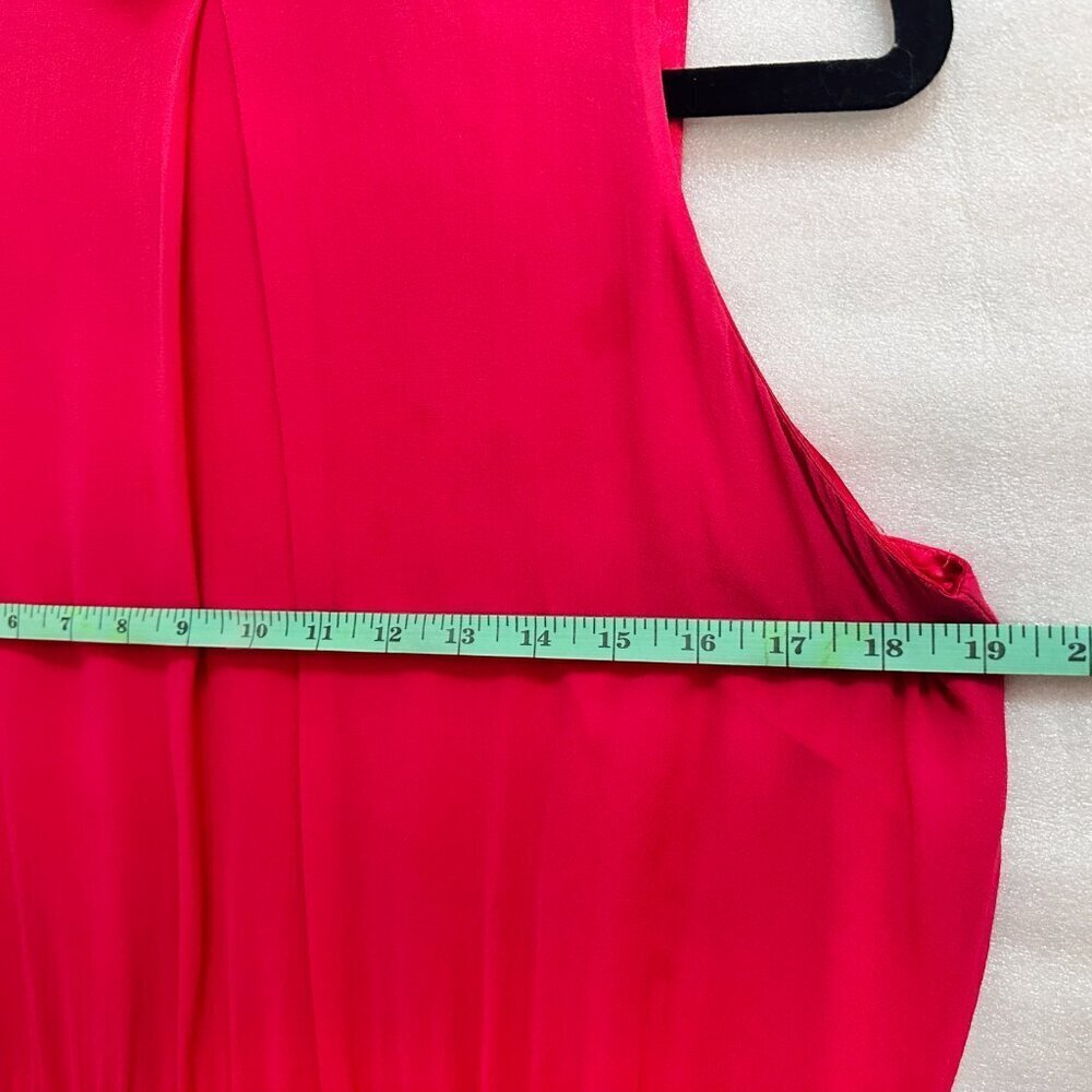 3/$30 Zara Woman silk dress in vibrant red, size M - Picture 6 of 7